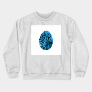 Easter egg - abstract blue-black textured watercolor, trendy earthy tones, colors, isolated on white. Design for background, cover and packaging, Easter and food illustration, greeting card. Crewneck Sweatshirt